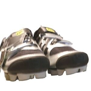 Mavic Tempo Cycling Shoes 6.5 Black Silver Ergonomic Design Vtg Look Durable